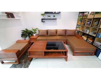 Hòa mình vào tự nhiên: Sofa gỗ hương cho không gian yên bình SF114